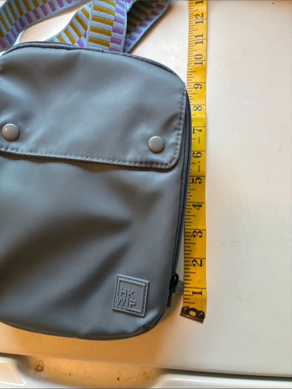 Ihkwip Sling/ Crossbody Bag - Blue with Patterned Strap - Picture 8 of 10